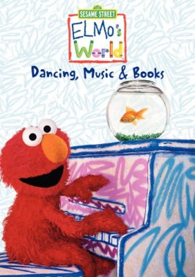 Cover of an Elmo’s World video titled ‘Dancing, Music, & Books’